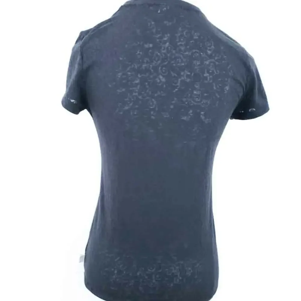 North Face Short Sleeve Shirt Black Small Hiking Outdoors Semisheer Top Stretch - Picture 2 of 7